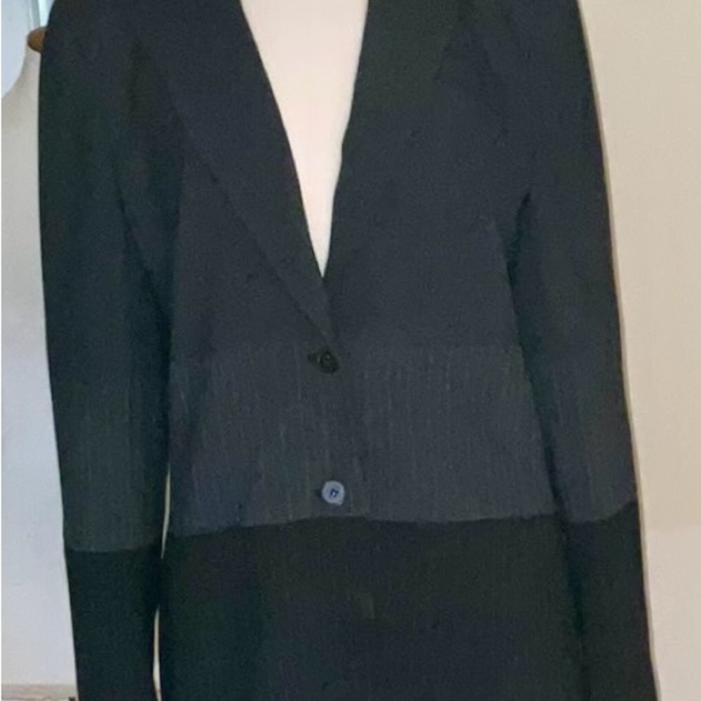 Josephine Chaus Washable Fully Lined Two Pocket Two Button Stripe & Solid Blazer